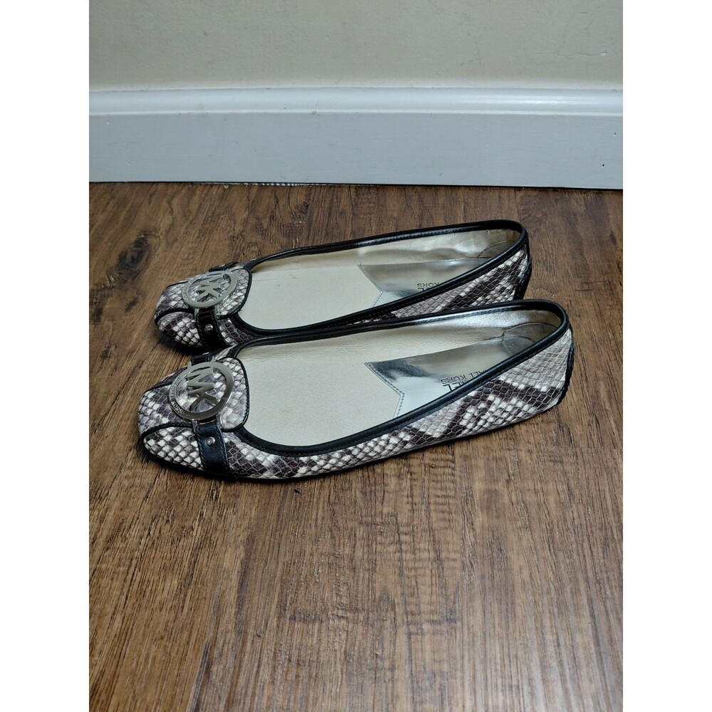 Michael Kors Fulton Moccasin Snake Print Ballet Flats Women Size 7 5M
